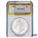 1878 Morgan Silver Dollar PGA MS63