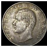 1912-D Germany Silver 3 Mark NEARLY UNCIRCULATED