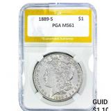 1889-S Morgan Silver Dollar PGA MS61