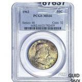 1962 Franklin Half Dollar PCGS MS66