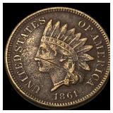 1861 Indian Head Cent NEARLY UNCIRCULATED
