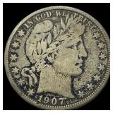 1907-D Silver Barber Half Dollar NICELY  CIRCULAT