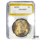 1878-S Morgan Silver Dollar PGA MS67