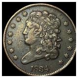 1834 Classic Head Half Cent NEARLY  UNCIRCULATED