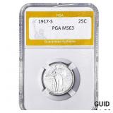 1917-S Standing Liberty Quarter PGA MS63