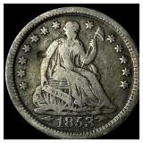 1853-O Seated Liberty Silver Half Dime ABOUT UNCIR