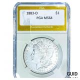 1883-O Morgan Silver Dollar PGA MS64