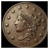1837 Coronet Head Large Cent NEARLY  UNCIRCULATED
