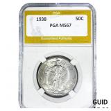 1938 Walking Liberty Half Dollar PGA MS67
