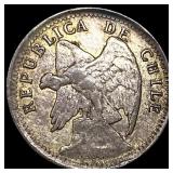 1919 Chile Silver 10 Centavos