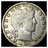 1899-S Silver Barber Quarter NEARLY UNCIRCULATED