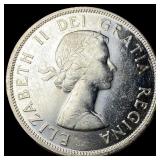 1958 Canada Silver Dollar British Columbia UNCIRCU