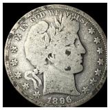 1896-O Silver Barber Half Dollar NICELY CIRCULATED