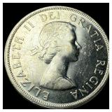 1958 Canada Silver Dollar British Columbia UNCIRCU