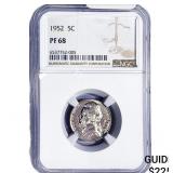 1952 Jefferson Nickel NGC PF68