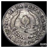 1846 Colombia Silver 1/2 Real