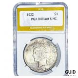 1922 Silver Peace Dollar PGA Brilliant UNC