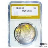 1883-CC Morgan Silver Dollar PGA MS65
