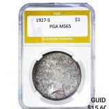 1927-S Silver Peace Dollar PGA MS65