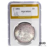 1892 Morgan Silver Dollar PGA MS64