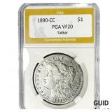 1890-CC Morgan Silver Dollar PGA VF20