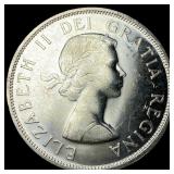 1958 Canada Silver Dollar British Columbia UNCIRCU