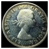 1958 Silver Dollar Canada British Columbia UNCIRCU