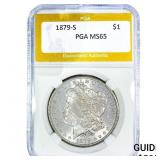 1879-S Morgan Silver Dollar PGA MS65