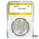 1904-O Morgan Silver Dollar PGA MS65