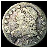 1814 Silver Capped Bust Dime LIGHTLY  CIRCULATED