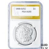 1900-O/CC Morgan Silver Dollar PGA AU55