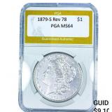 1879-S Rev 78 Morgan Silver Dollar PGA MS64