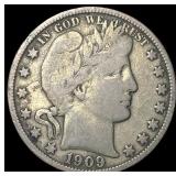 1909 Barber Half Dollar NEARLY UNCIRCULATED