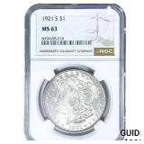 1921-S Morgan Silver Dollar NGC MS63