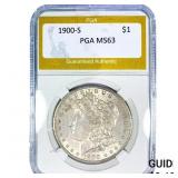 1900-S Morgan Silver Dollar PGA MS63