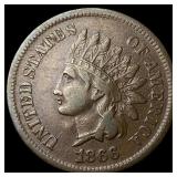 1866 Indian Head Cent NEARLY UNCIRCULATED
