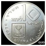 1974 Isreal Silver 10 Lirot Proof