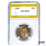 1935 Washington Silver Quarter PGA MS67