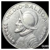 1930 Panama Silver 1/2 Balboa