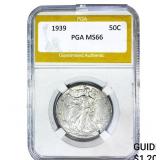 1939 Walking Liberty Half Dollar PGA MS66