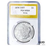 1878 7/8TF Morgan Silver Dollar PGA MS64 Strong