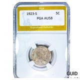 1923-S Buffalo Nickel PGA AU58