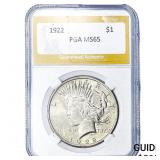 1922 Silver Peace Dollar PGA MS65