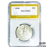 1946 Walking Liberty Half Dollar PGA MS66