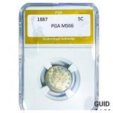 1887 Liberty Victory Nickel PGA MS66
