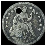 1855-O Silver Seated Liberty Half Dime NICELY  CI