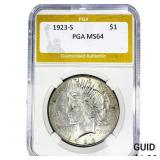 1923-S Silver Peace Dollar PGA MS64