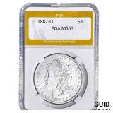 1882-O Morgan Silver Dollar PGA MS63