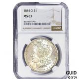 1884-O Morgan Silver Dollar NGC MS63