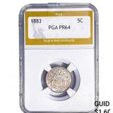 1883 Shield Nickel PGA PR64
